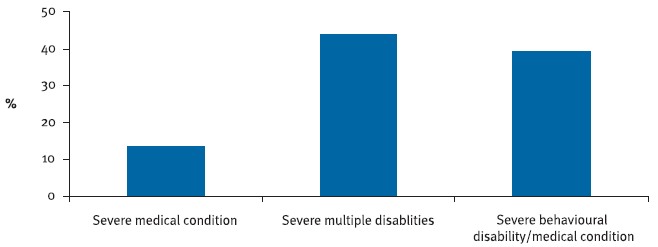 Figure 10: Children receiving care from CP recipients, profound disability category, June 2007
