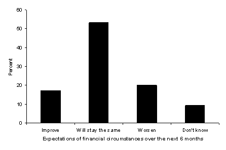 Figure 16: Sole parents' expected financial circumstances over the next six month