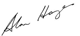 Signature of Professor Alan Hayes