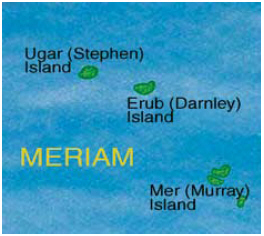 Map of Meriam (eastern islands)