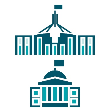 Parliament house and a state government building.