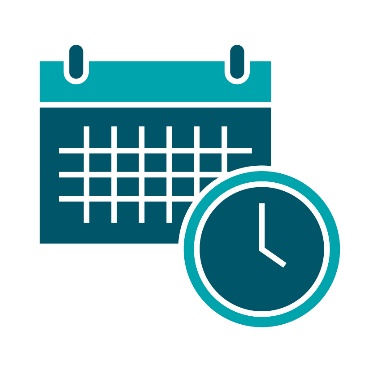 A calendar and a clock.