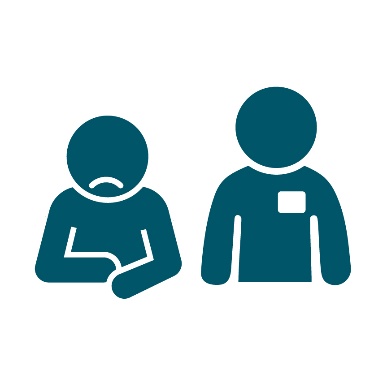 A person who is upset next to a service provider.