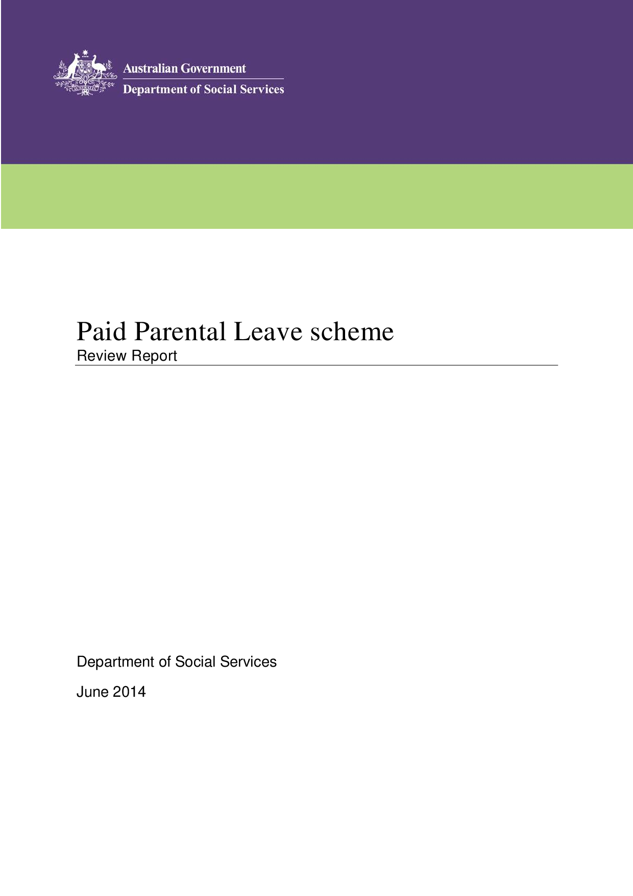 Paid Parental Leave Review | Department of Social Services