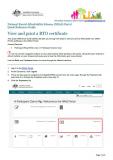 View and print a RTO certificate cover image