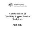 Characteristics of Disability Support Pension Customers, June 2013 Page One