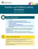 Family and Children Activity Newsletter Issue 2 October 2021