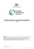 Cover of DES Ongoing Support Assessment Guidelines