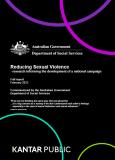 Reducing Sexual Violence - research informing the development of a national campaign