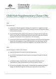 Child Safe Supplementary Clause CB9 cover image