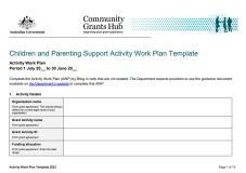 Children and Parenting Support (CaPS) - Activity Work Plan image
