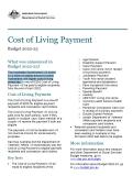 Cost of living payment cover sheet