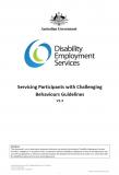 DES Servicing Participants with Challenging Behaviours Guidelines cover
