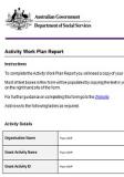 Activity Work Plan Report template