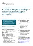COVID-19 Response Package –further economic support payments cover image