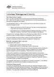 Volunteer Management Activity Summary cover