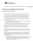 Volunteer Management Activity Frequently Asked Questions cover image