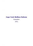 Cover image for Evaluation of Cape York Welfare Reform