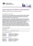 Form 08-309 - Approving Special Child Care Benefit - Will my service exceed the 18% limit?