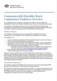 Commonwealth Disability Royal Commission Taskforce Overview cover image