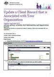 Cover of Update a Client Record that is Associated with Your Organisation