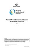 DES Referral for an Employment Services Assessment Guidelines cover