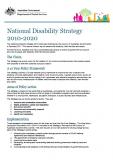 Cover of National Disability Strategy 2010-2020