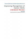 Improving Recognition of Carers’ Skills Literature Review - Cover