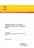 Cover of Literature Review on Factors Influencing Intercountry Adoption Rates