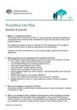 Cover of Transition Out Plan: Question & Answers