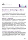 Cover of Interstate transfer guidelines