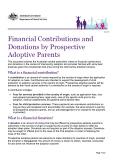 Cover of Financial Contributions and Donations by Prospective Adoptive Parents