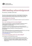 cover of DSS Funding Acknowledgement