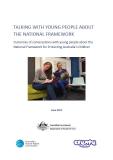 Cover of Outcomes of conversations with young people about the National Framework for Protecting Australia’s Children