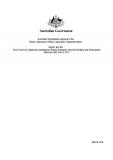 Cover of Australian Government response to the Senate Community Affairs Legislation Committee report