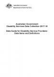 Cover of Disability Services Data Collection 2018-19 - Data Guide for Disability Service Providers