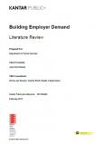Cover of Building Employer Demand - Literature Review