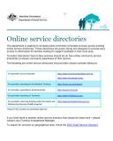 Cover of Online service directories