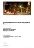 Cover of Disability Employment Landscape Research Report