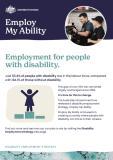 Cover for Employment for people with disability factsheet