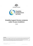 DES Disability Support Pension recipients under 35 years Guidelines cover image