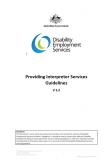 DES Providing Interpreter Services Guidelines cover image