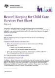 Record Keeping for Child Care Services Fact Sheet cover image
