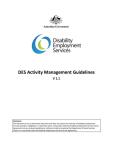 DES Activity Management Guidelines cover