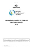DES Documentary Evidence for Claims for Payment Guidelines cover