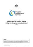 Cover of DES Job Plan and Setting Mutual Obligation Requirements Guidelines