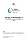 DES Managing and Monitoring Mutual Obligation Requirements Guidelines cover