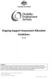 DES Ongoing Support Assessment Allocation Guidelines cover image