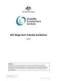 DES Wage Start Subsidy Guidelines cover