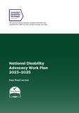Disability Advocacy Work Plan - Easy Read cover image